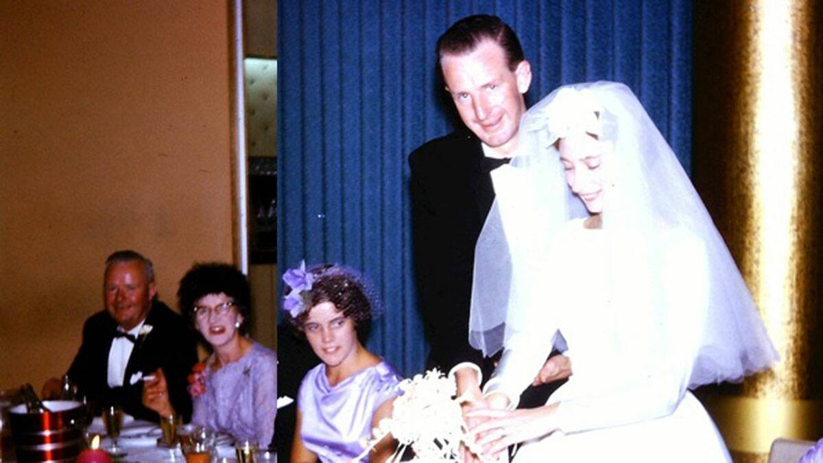 Gail Bowdern's dad Phil O'Donaghoe on his wedding day.