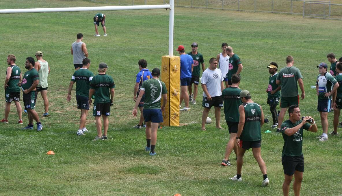 Randwick rugby training session at Poidevin Oval, Sun Jan 27.