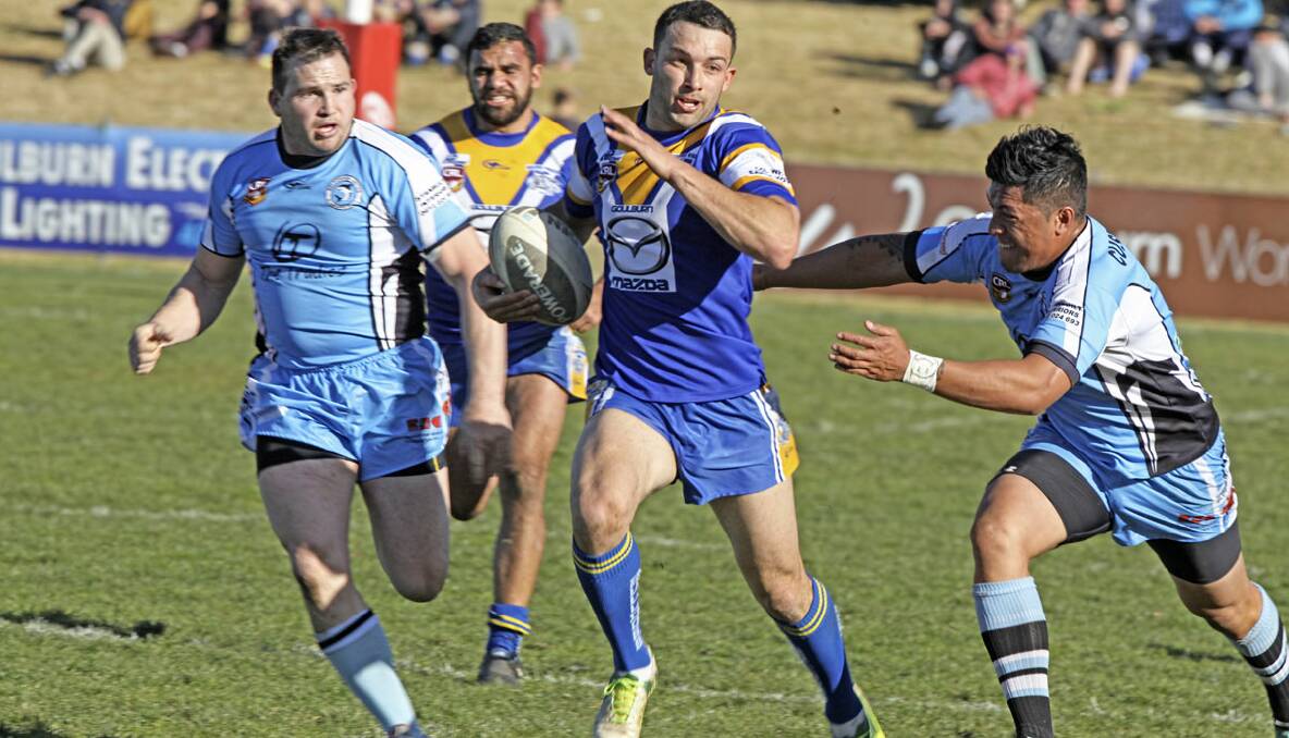 MOVING ON: English import Nathan Chappell scored two tries during his final match in Goulburn colours. Photo: Joe Medway. 