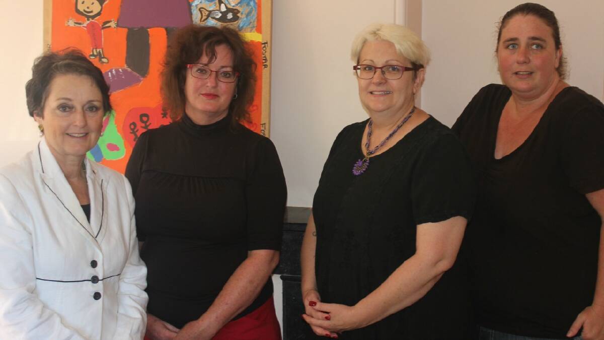 EXCITED: Member for Goulburn Pru Goward with Southern Tablelands Arts (STARTS)staff Elizabeth Brown, Fiona Churchill and Giselle Newbury. STARTS has received up to nearly $250,000 in funding for many projects to come for Goulburn over 2013.