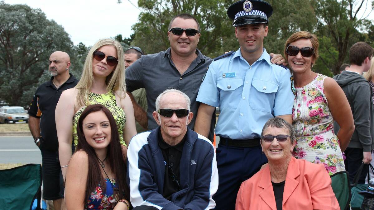 Family of Probationary Constable Matt Nean travelled from as far as Tweed Heads for the parade on Friday. 