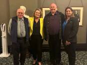 Goulburn Ratepayer Action Group members Ken Halliday, Keith Smith and Kim Gann (right) attended NSW Parliament House on Thursday to hear Goulburn MP Wendy Tuckerman debate their petition. Picture supplied.