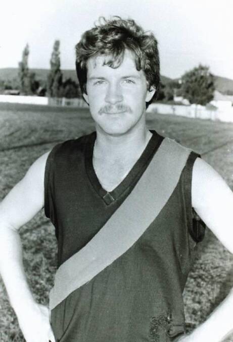 Steve Armstrong in his early AFL playing days. Picture supplied.