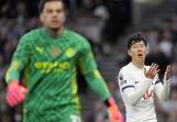 Son Heung-min missed a golden opportunity against Manchester City to add to the title-race drama. (AP PHOTO)