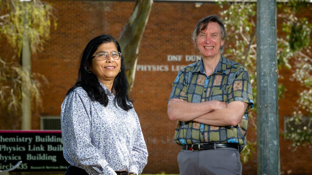 ANU nuclear scientists, Professor Mahananda Dasgupta and Professor Andrew Stuchbery, are calling on the government to support their students following the AUKUS announcement. Picture: Elesa Kurtz