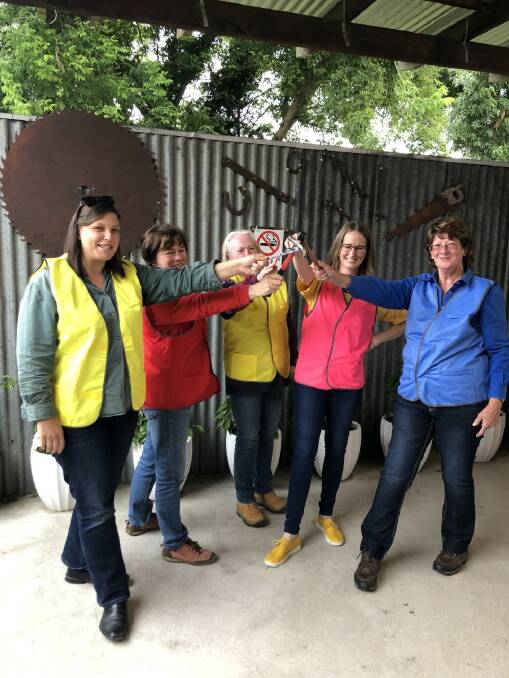 Treasurer Jessica Hodgson, secretary Robin Briggs, equipment offiicer Leanne Harmer, vice President Clare Delaney and President Jenni Cole are ready to bring women together. Picture: Supplied 
