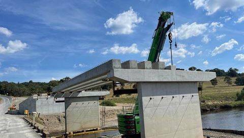 The Towrang bridge is in the process of being completed. Picture: supplied
