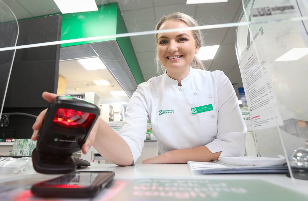 HERE TO HELP: Albury pharmacist Leah Davidson said misinformation being spread online about pharmacists giving out of date flu vaccines were a defamation of the profession. Picture: JAMES WILTSHIRE.