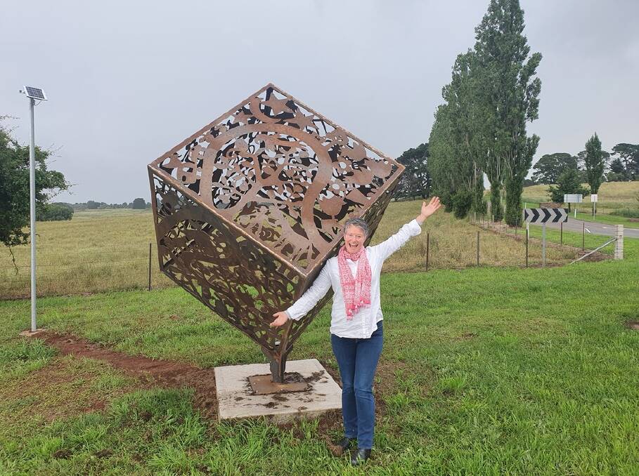 'Taralga' by Heidi McGeoch. The installation was made using imagery from Taralga Primary School students. Picture: Southern Tablelands Arts