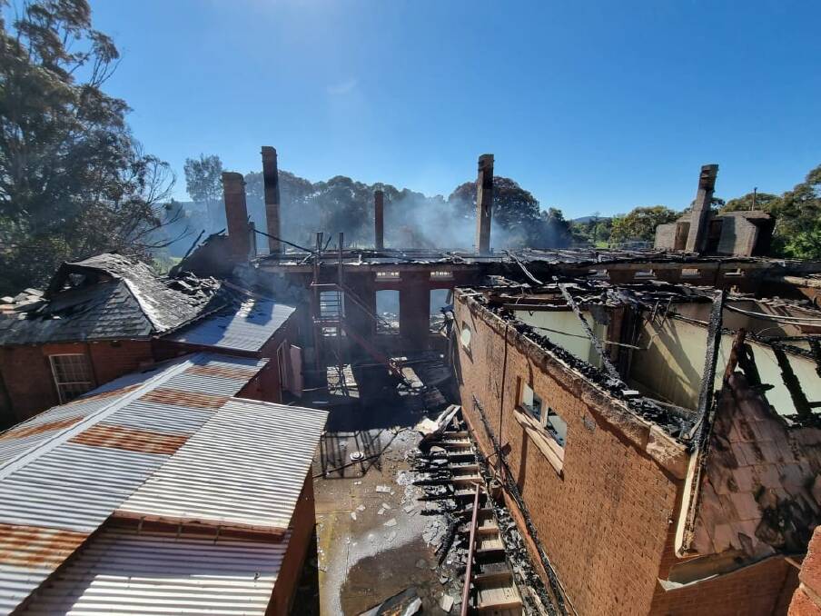 The fire was in former female ward 15 on October 16. Picture: NSW Fire and Rescue 