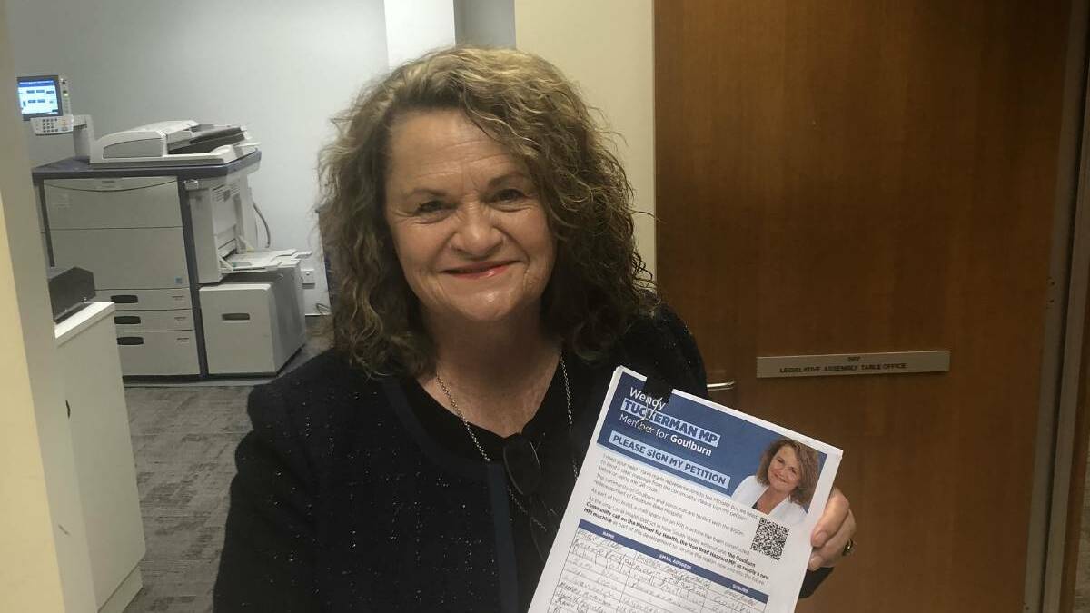 Goulburn MP Wendy Tuckerman led a petition that gained 2167 signatures in support of an MRI machine. Photo: supplied.
