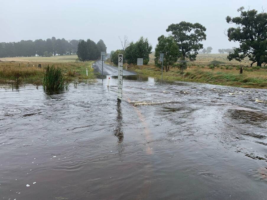 Taralga-Oberon Rd closed at Curraweela Creek. Picture: Upper Lachlan Shire Council