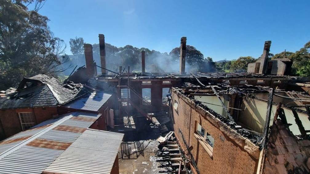 The fire was in former female ward 15 on October 16. Picture: NSW Fire and Rescue