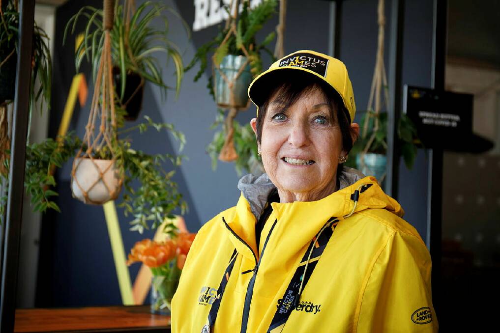 Invictus Games 2020 volunteer Sue Swalwell in the media tent at Invictus Games Park in The Hague, Netherlands. Picture: Oliver Carter
