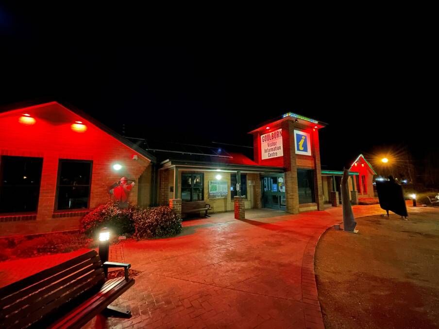 The Goulburn Visitor Information Centre will turn red for World Haemochromatosis Week. Photo: supplied (Goulburn Australia)