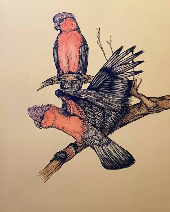 'Fight or Flight' by Jodie Munday. The work was selected as a finalist in the 2022 Goulburn Art Awards. Photo: supplied (Cr8tive Art)