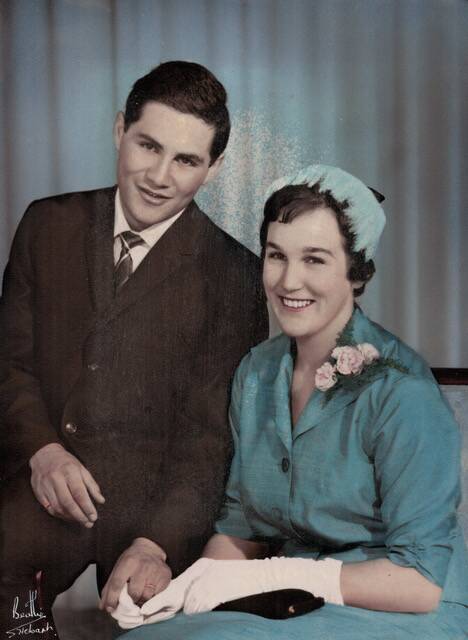 On their wedding day in 1962. Picture: supplied