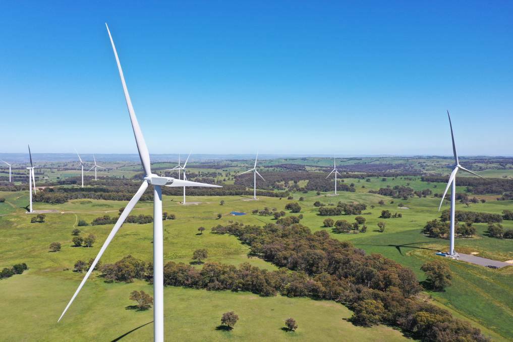31 turbines were constructed at the Biala Wind Farm. Picture: supplied
