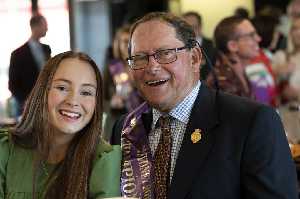 Goulburn's Gary Hogan pictured with daughter Rose at the award ceremony. Photo: supplied (RAS)