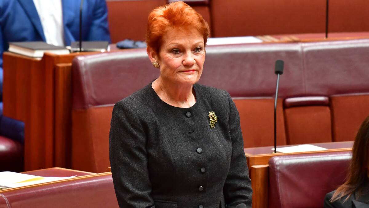 Pauline Hanson wants to lead the No campaign, and has already been monetising inflammatory rhetoric. Picture: Elesa Kurtz