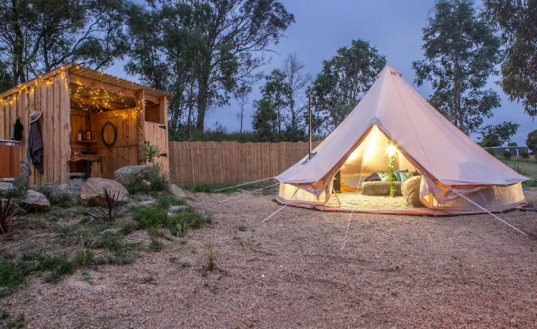 The owners of this glamping accommodation have had huge success on Airbnb. Picture supplied