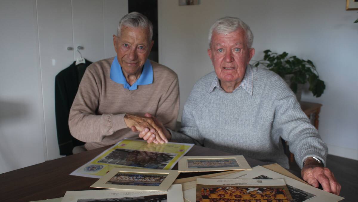 Brothers-in-law Glen Jobson (left) and Errol Bill reminiscing on their Olympic experience. Picture by James Tugwell.