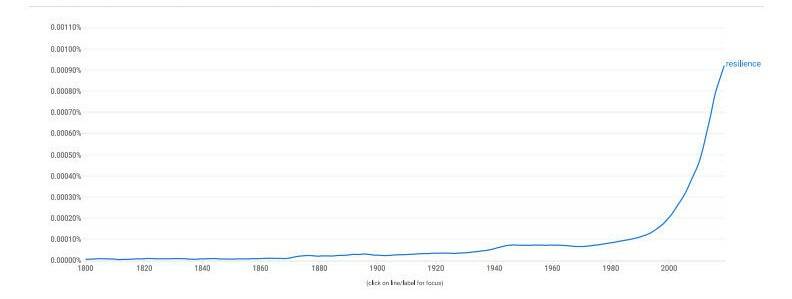 Growth in the use of the word 'resilience' according to Google Ngram.
Picture: Google Ngram