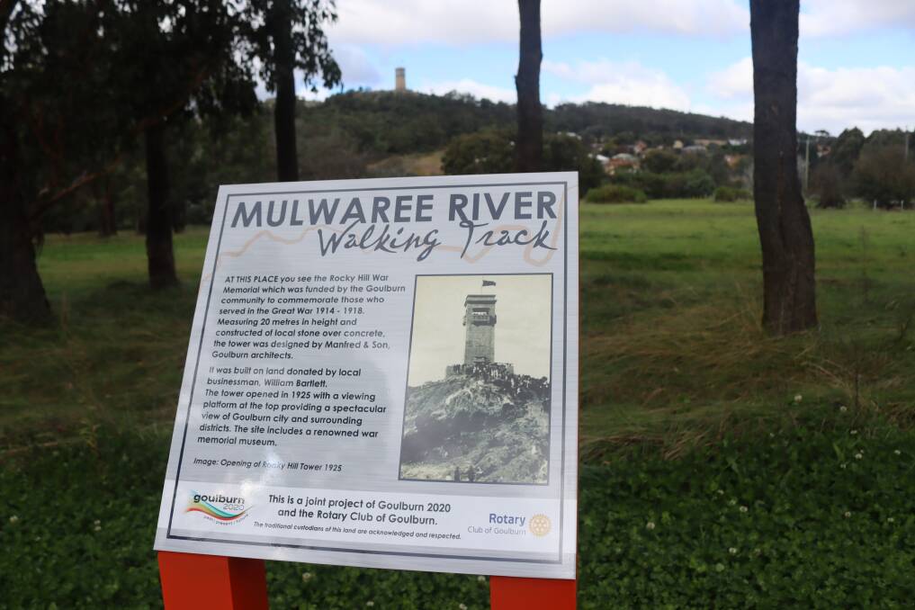 Twenty new historical signs were recently installed along the Mulwaree and Wollondilly walking tracks. Photo: Goulburn Mulwaree Council.
