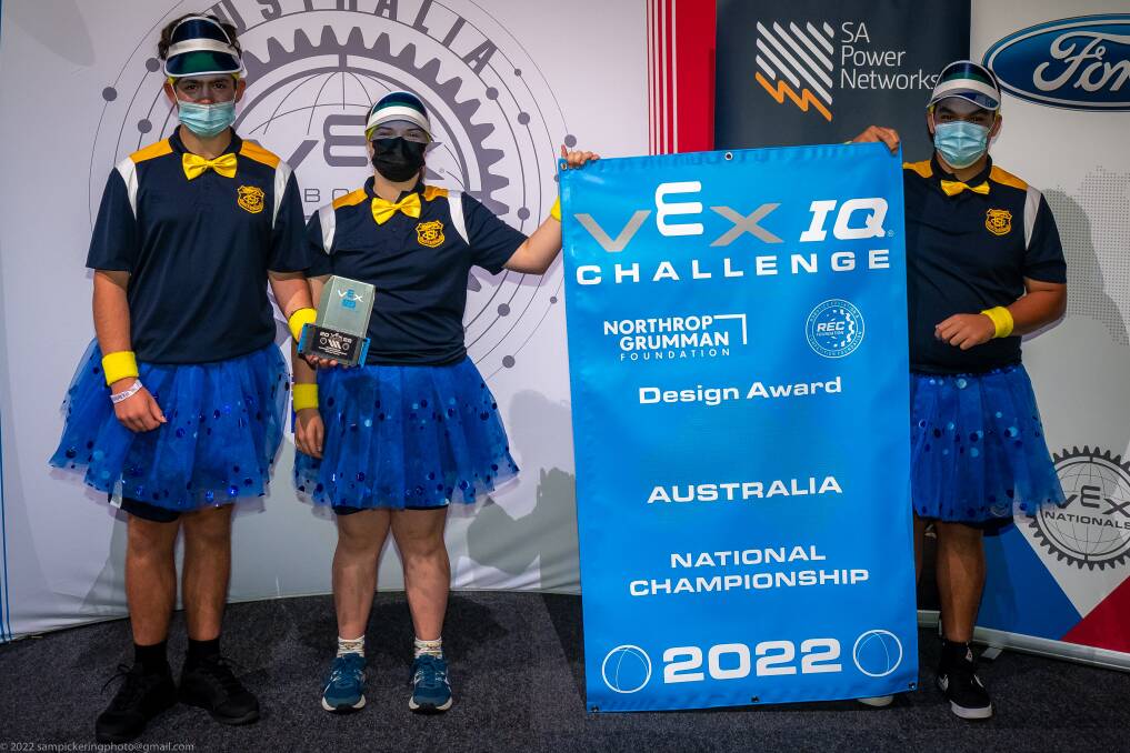 The Goulburn High Robotics Team are just $4000 short of funding their trip to Dallas, Texas to compete in the 2022 VEX IQ Robotics World Championships. Photo: Supplied. 