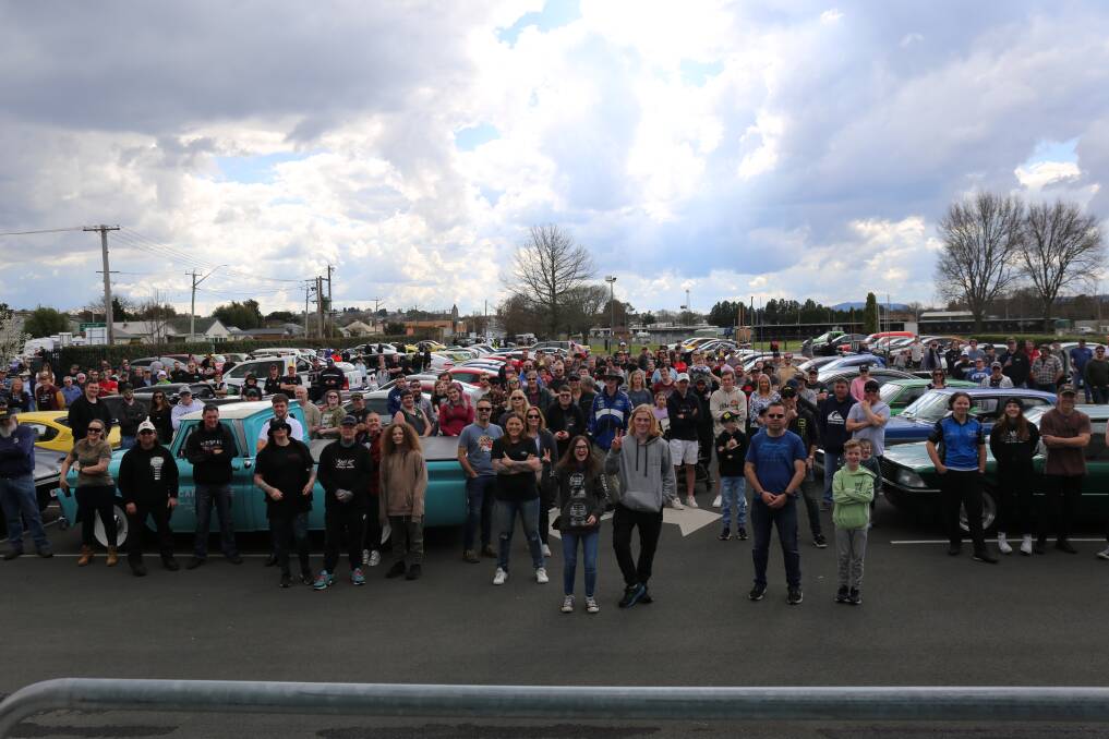 Hundreds gathered at Goulburn Showgrounds to show support for Wakefield Park. Photo: Sophie Bennett.