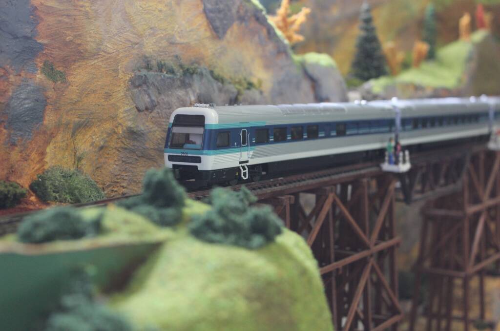 A model of the Sydney to Canberra Xplorer Train. Photo: Sophie Bennett.