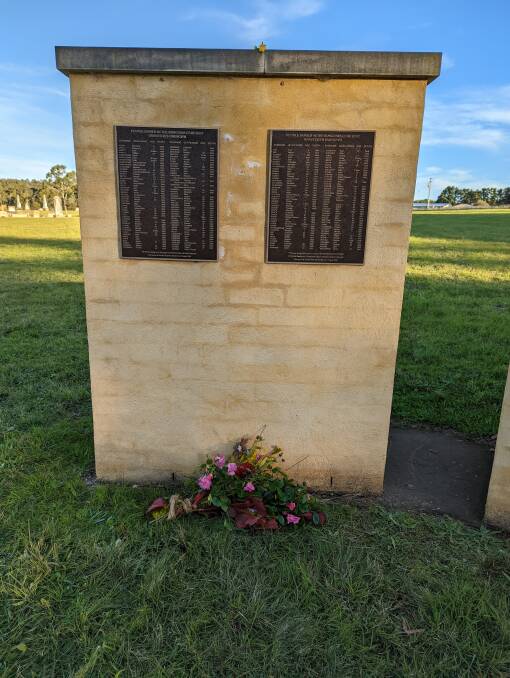 Two plaques were unveiled at Bungonia Cemetery on May 1. Photo: Supplied. 