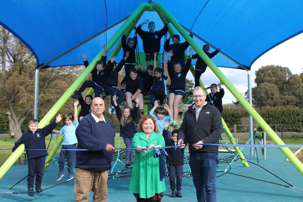 The official ribbon cutting of Tarago's new playground. Photo: Supplied.