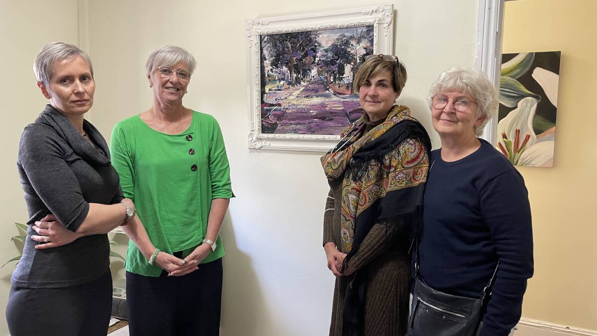 Maria Adameitis, Mandy McColl, Dr Natalia Peker and Svetlana Benediktova are working together to raise funds to buy medical supplies for Ukraine. Photo: Sophie Bennett. 