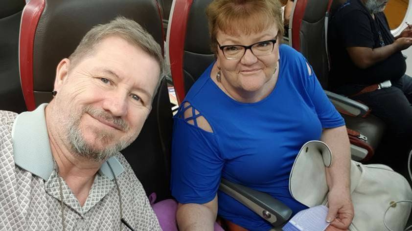 Seniors travelling overseas from Australia should check insurance policies before departing. Pictured are Graham and Shirley Cairns of Brisbane. Picture supplied 