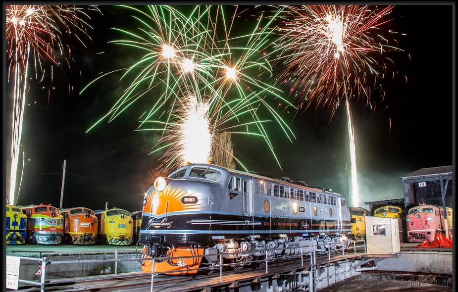A streamliner will be part of a fireworks display at Goulburn Rail Heritage Centre on Saturday, October 1. Picture supplied.