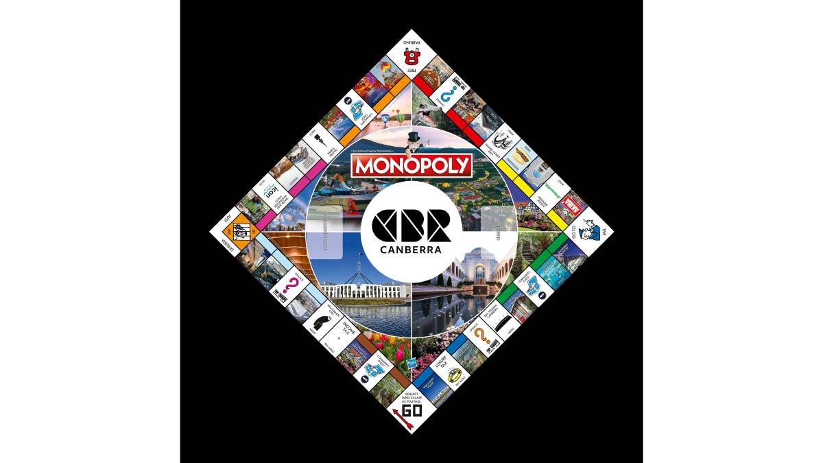 The new Monopoly: Canberra edition is now available at Big W, JB-Hifi, QBD, Toyworld Canberra, EB Games, Dymocks and selected independent retailers. Picture supplied 