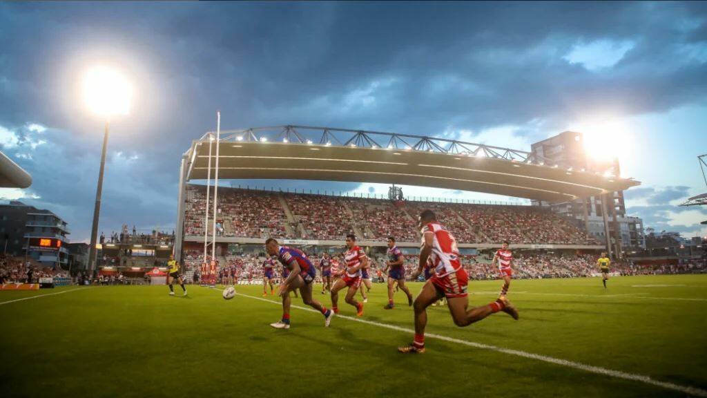 WIN stadium in Wollongong has emerged as a potential temporary home for Cronulla. Picture: Adam McLean