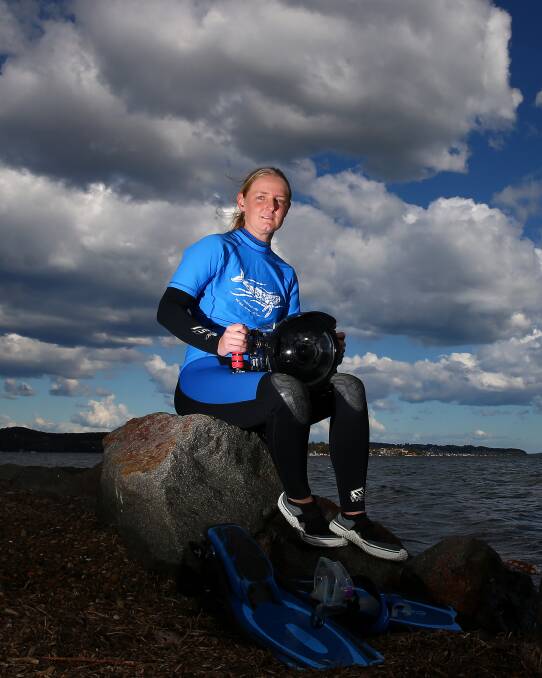MARINE ADVOCATE: Lisa Skelton is at home in the water. Picture: Peter Lorimer