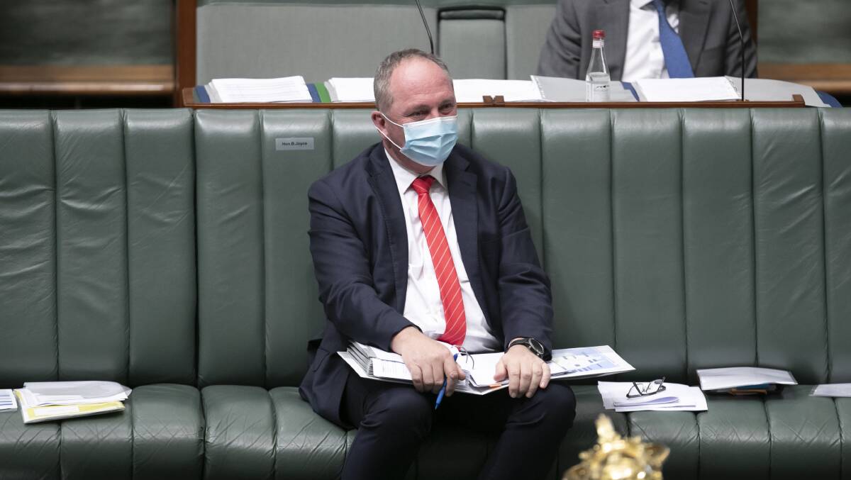ALIENATED: Barnaby Joyce and the Nationals find themselves increasingly isolated on climate action, according to the new data. Photo: Keegan Carroll