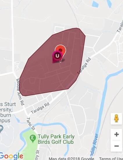 AFFECTED AREA: A large area is without power after a car hit a power pole. Picture: Essential Energy. 