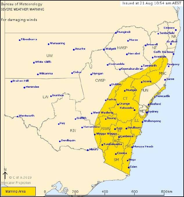 Strap everything down: Severe wind warning for parts of region