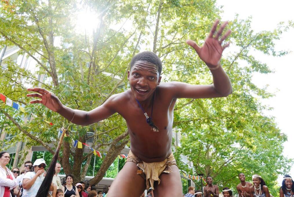 AFRICA COMES TO GOULBURN: Experience the sights and sounds of the Bushmen of the Kalahari as they perform traditional dance for their audience at this year's Multicultural Festival.