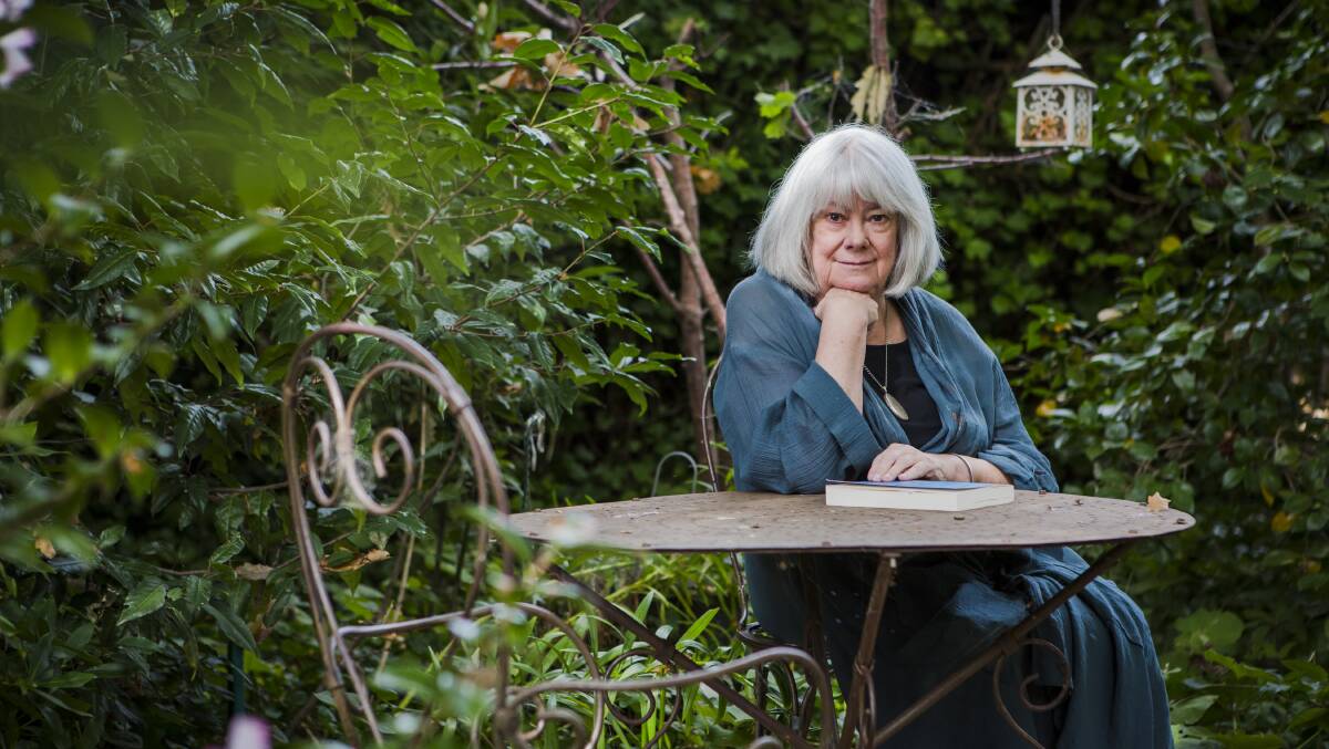 Marion Halligan in her garden, for the publication of Goodbye Sweetheart in 2015. Picture by Jamila Toderas