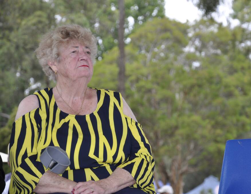 HUMBLED: Margaret O'Neill thanks the community for supporting her. She was awarded the Order of Australia during the Australia Day celebration at Victoria Park. 
