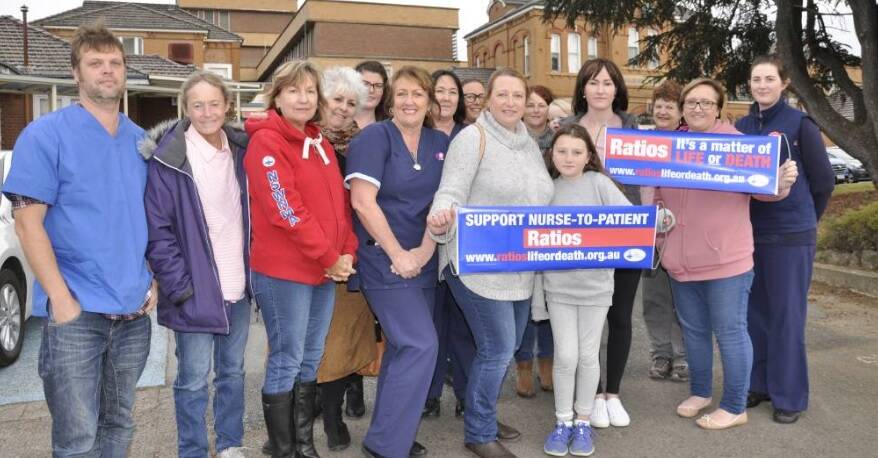 Members of the Goulburn branch of the NSW Nurses and Midwives Association.