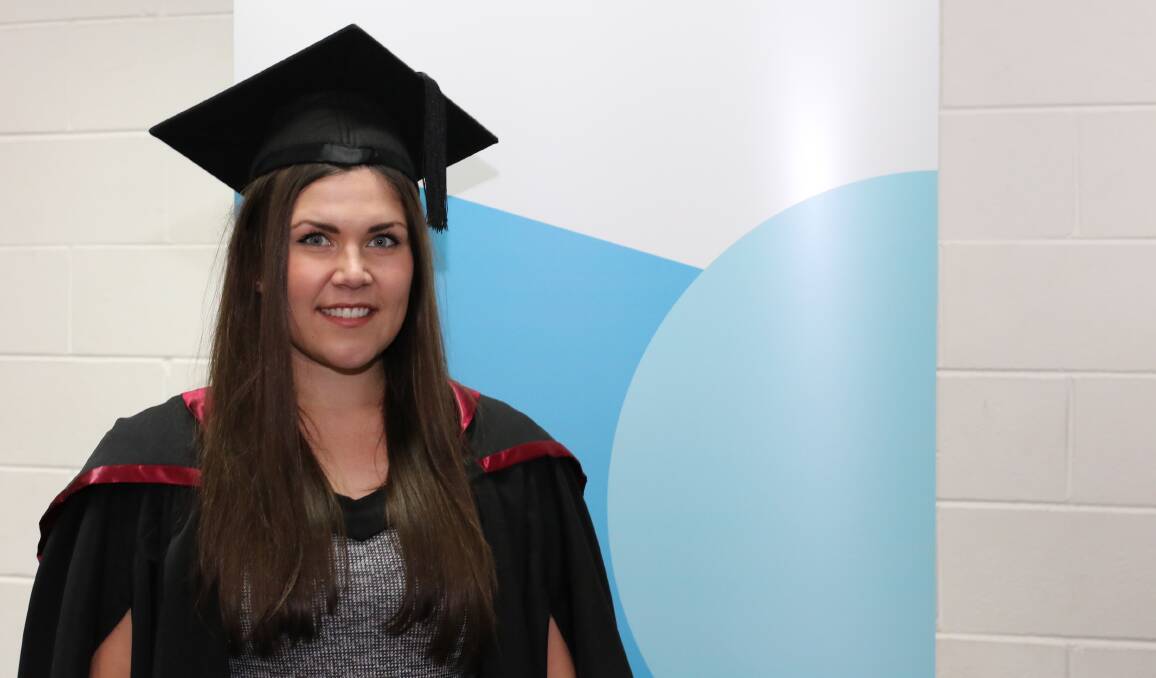 NEW START: Former Trinity Catholic College students Claire Stutchbury graduates with a Bachelor of Physiotherapy. Photo: supplied. 