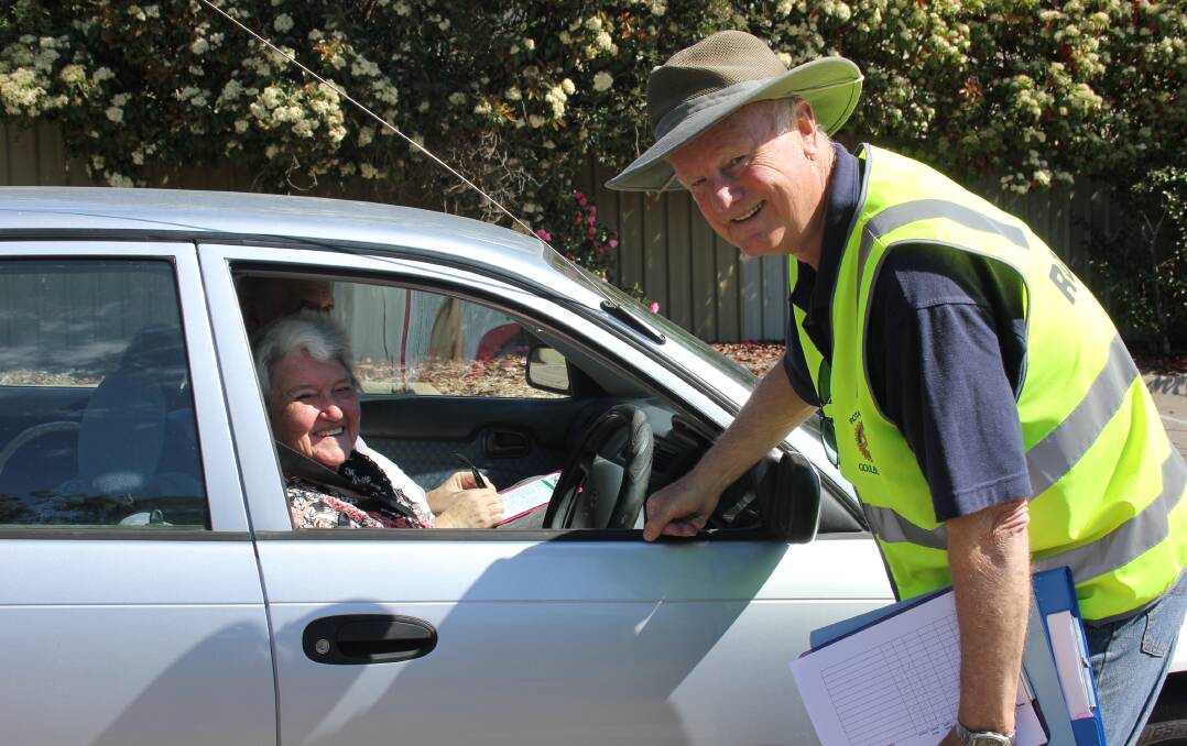 DRIVING SKILLS: Maureen Eddy and Ian Radford from Goulburn Rotary at last year's Grey Driving Skill enhancement course. Photo supplied. 