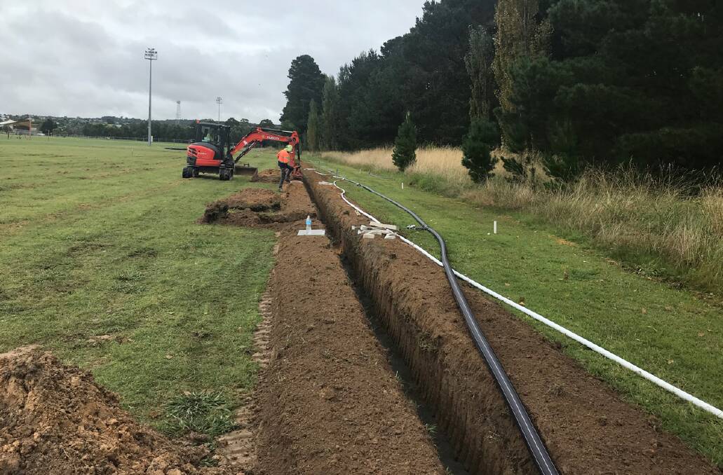 New irrigation schemes are being installed around the parks and sporting fields of Goulburn. Photo supplied