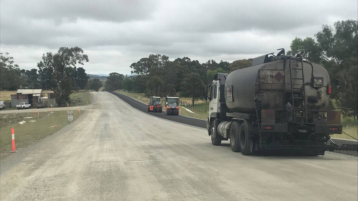 Road work: Nerrida Road upgrade includes the sealing of dirt roads and guardrails. Photo: supplied.